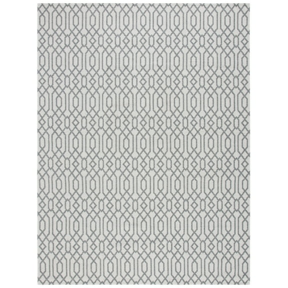 SAFAVIEH Martha Stewart Cotton Geometric Area Rug, Silver/Grey, 8' x 10'