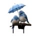 thumbnail image 2 of Pila de Plantas de Sombrilla de Jardín con Pájaros Azules de Primavera | Decoración para Exteriores | Accesorio de Jardín Resistente a La Intemperie | Fácil de Instalar | Un Toque Original para El Ja, 2 of 6