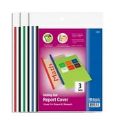Eros ABC3197 Clear Front Report Covers with Sliding Bar - 3 per Pack - Case of 24