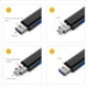 thumbnail image 4 of 2X Lector de Tarjetas de Memoria 5 en 1 USB 2.0 Tipo C/USB/Micro-USB/TF/SD Adaptador de Lector de Tarjetas OTG Accesorios para Teléfonos Móviles, Negro, 4 of 5
