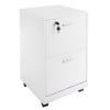 thumbnail image 2 of Lavish Home 2-Drawer File Cabinet with Lock and Rolling Wheels (White), 2 of 10
