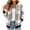 Gray, variant on Tqcoqu Jackets for Women 2026 Lightweight Bomber Jacket Plaid Flannel Coat, Zip Up Long Sleeve Short Warm Coat with Pockets,Women's,Size S-XXL