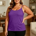 thumbnail image 7 of YanHoo Womens Plus Size Tank Tops with Built in Bra Sleeveless Adjustable Straps Camisole Soft Comfy Everyday Tee, 7 of 7