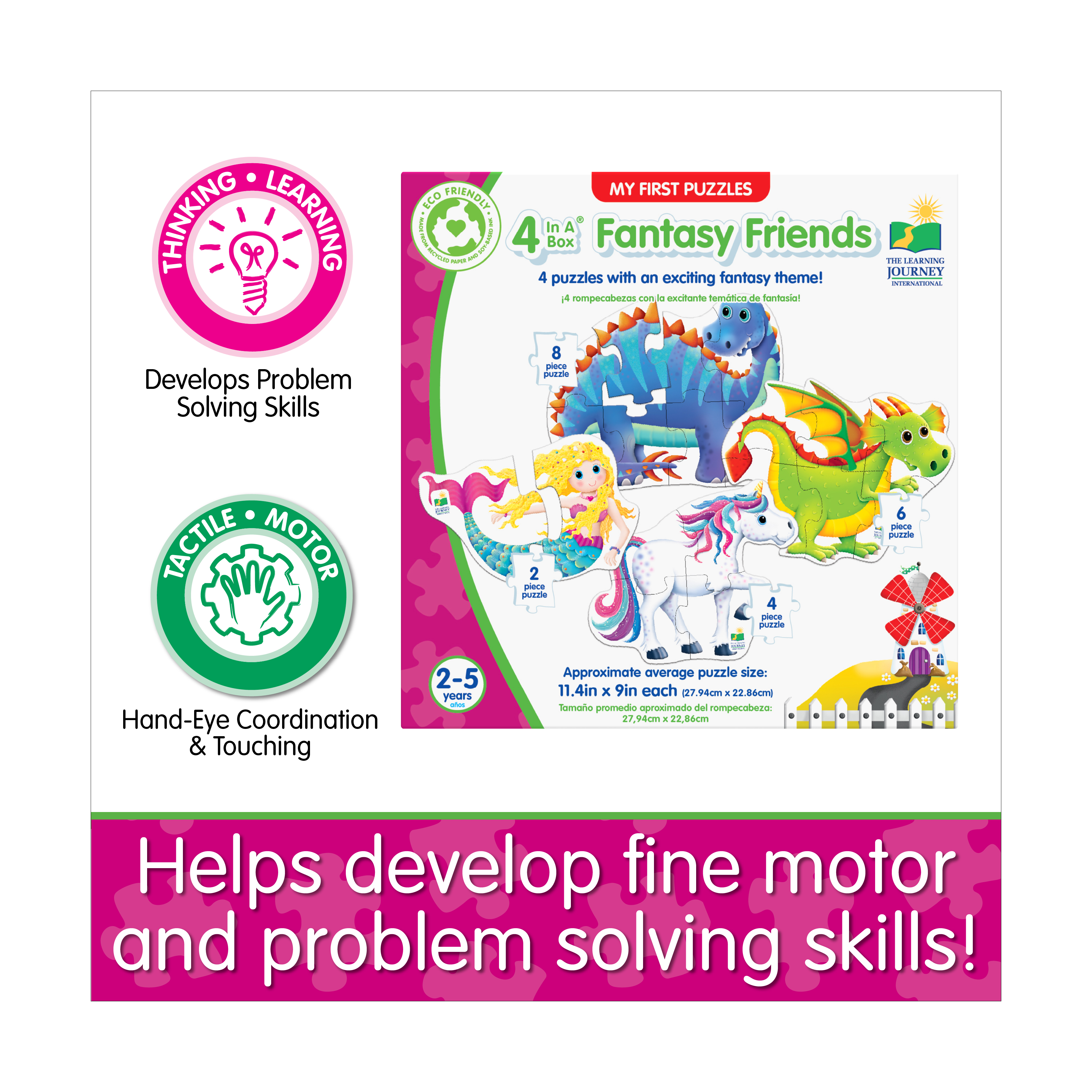 The Learning Journey My First Puzzles - 4 In A Box - Fantasy Friends: 20 Pcs