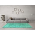 thumbnail image 3 of Ahgly Company Machine Washable Indoor Rectangle Persian Turquoise Blue Traditional Area Rugs, 2' x 3', 3 of 4