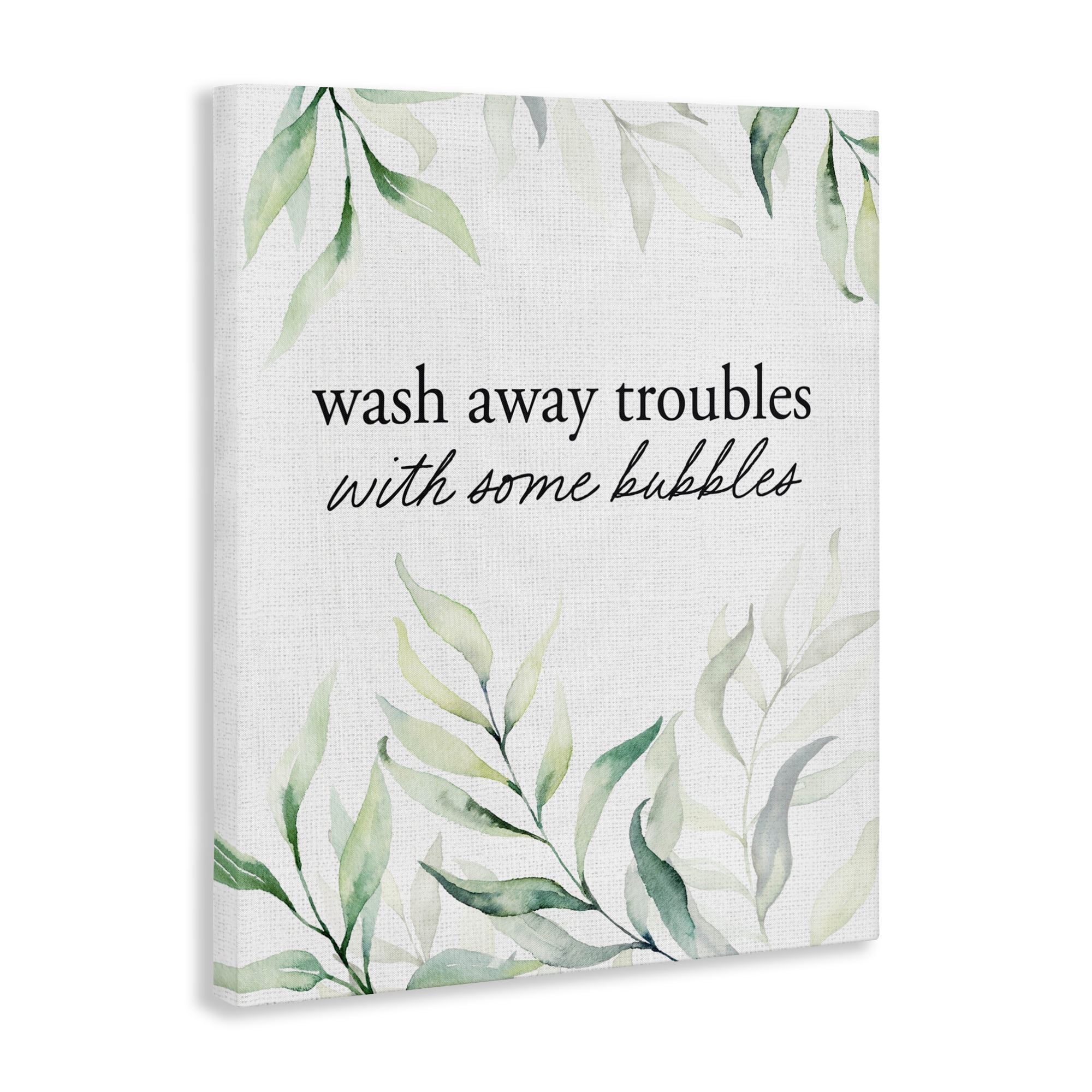 Zen Wash Away Troubles Canvas Wall Art, design by Lettered and Lined