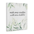 thumbnail image 2 of Stupell Industries Shabby Chic Zen Wash Away Troubles Canvas Art, 30 x 40, by Lettered and Lined, 2 of 8