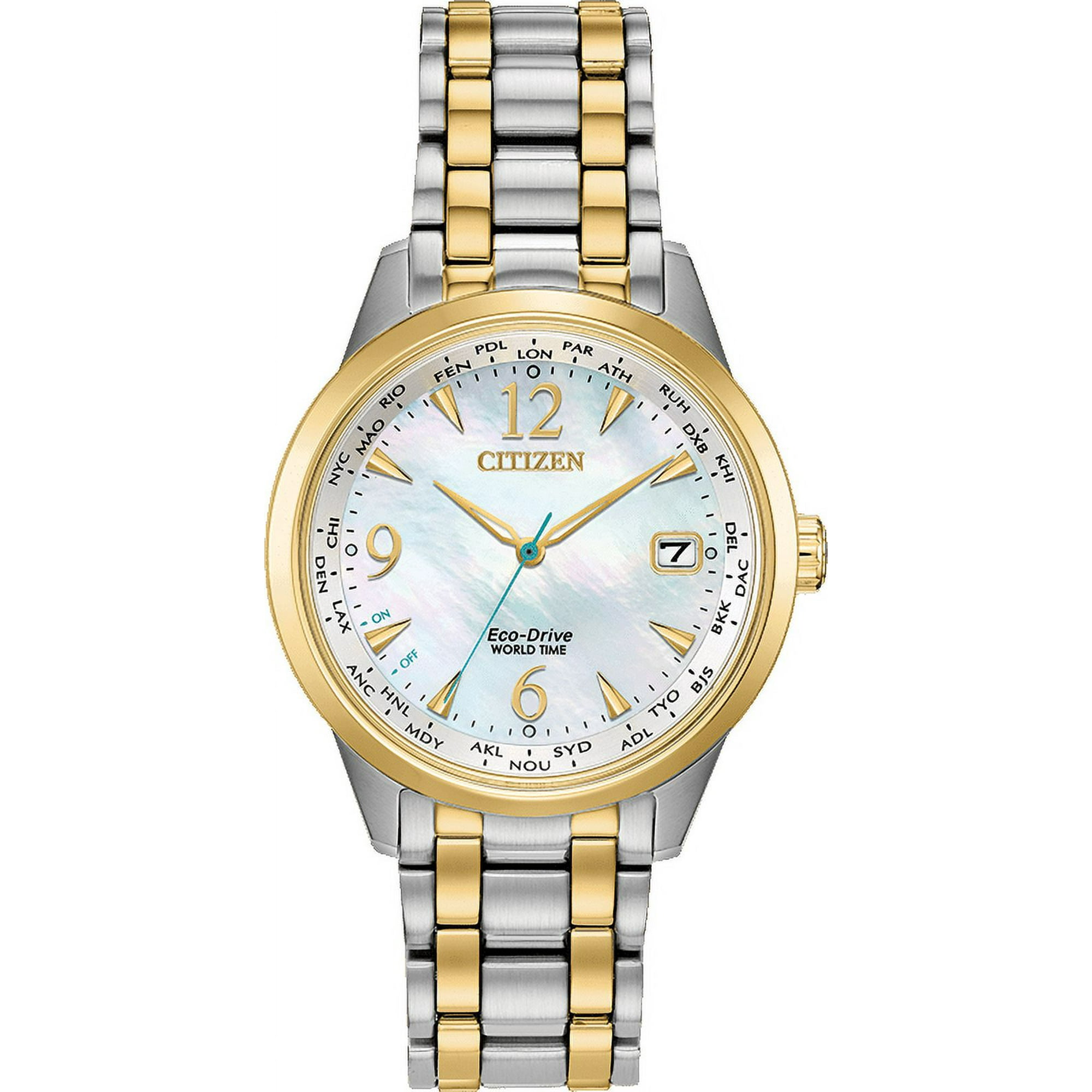Citizen Eco Drive World Time Perpetual Calendar Women s Watch FC8004 54D Walmart