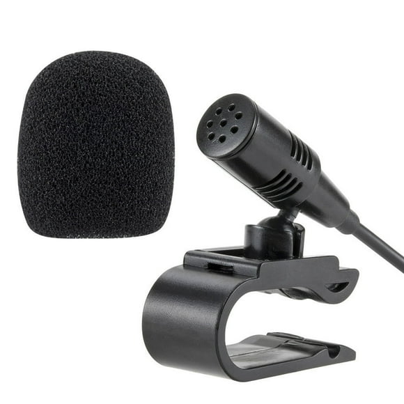 Car External Microphone with Audio Cable U-Shaped Clip for Radio Automatic DVD Player