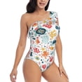 thumbnail image 3 of Honeii Sea Life 1 for women's one-piece swimsuit featuring a chic one-shoulder design experience elegance and style in the water-X-Large, 3 of 6