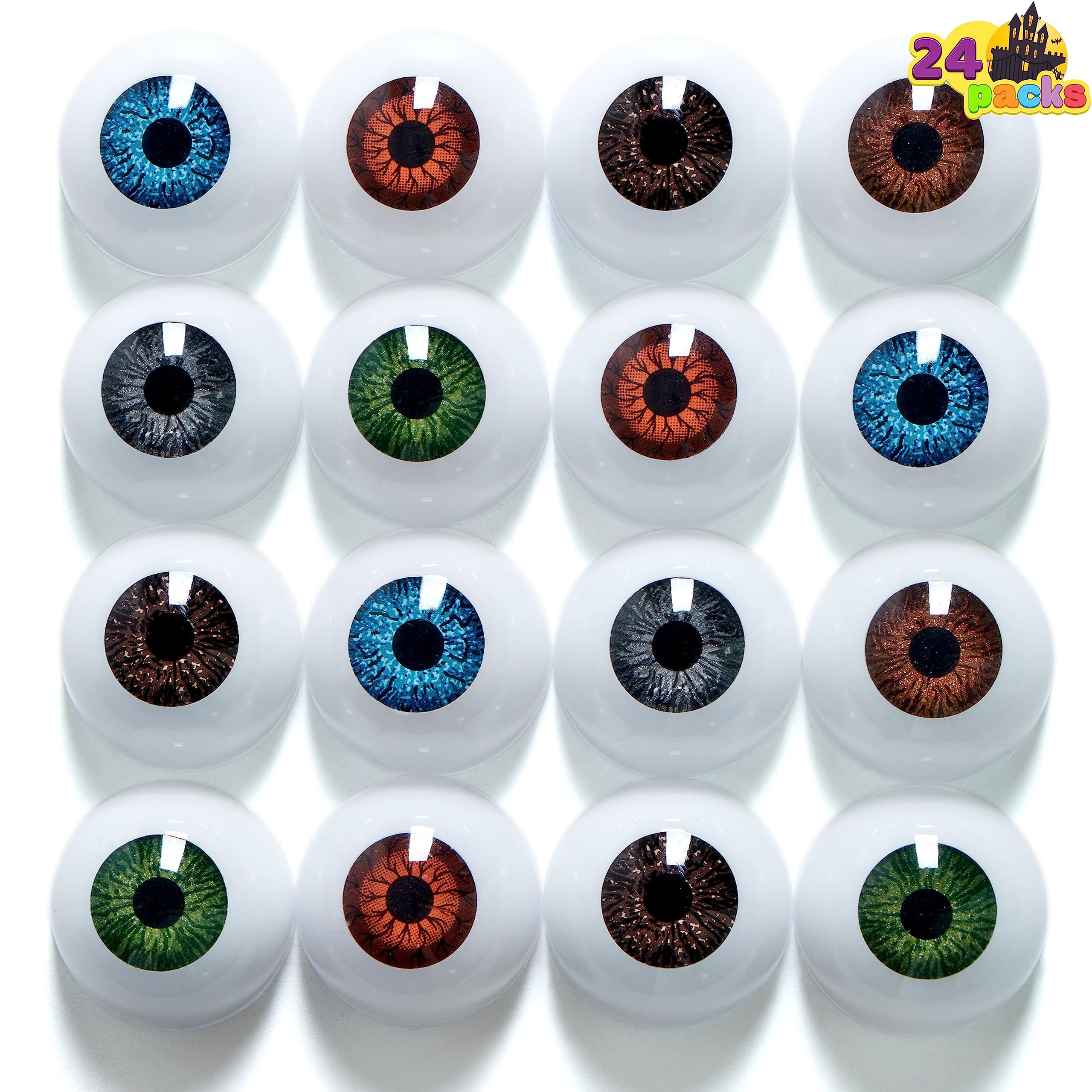 JOYIN 24 PCS Halloween Scary Realistic Eyes, 12 Pair Hollow Plastic