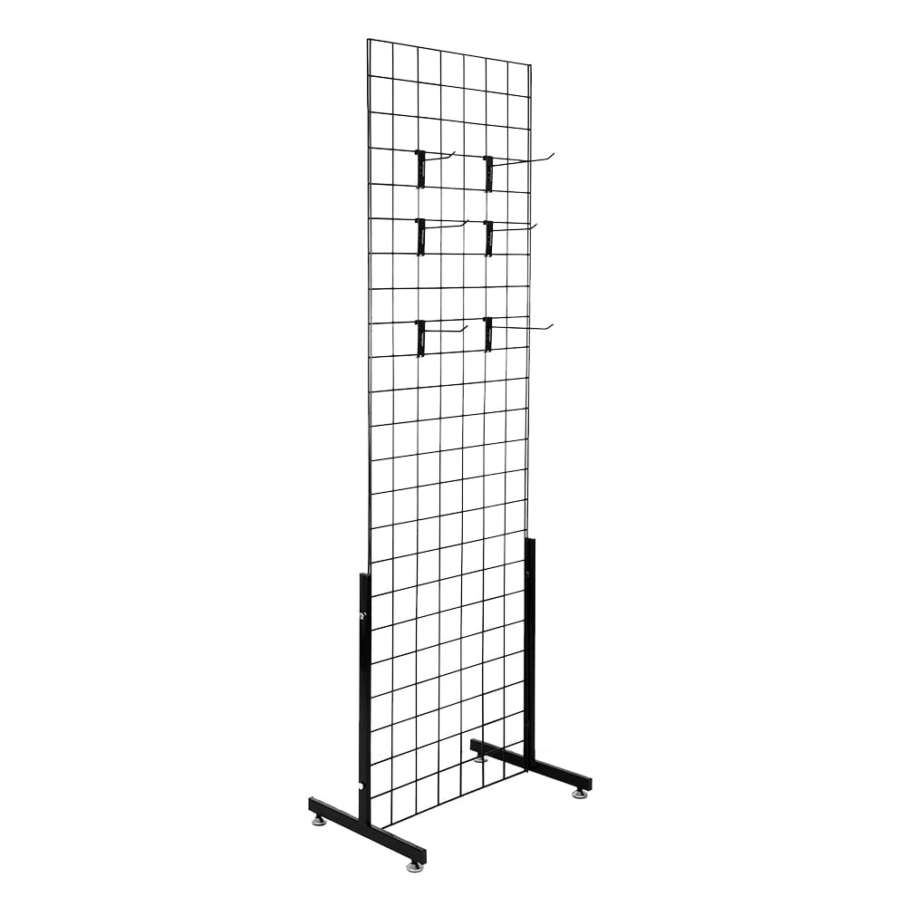 Bonnlo 6' x 2' Wire Grid Panel Tower with TBase Floorstanding,Wire