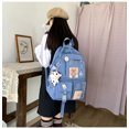 thumbnail image 3 of Mochila azul para niñas, lindas mochilas de viaje a la moda, mochila escolar para estudiantes universitarios, mochila duradera, fresca, 3 of 5