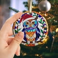 thumbnail image 2 of Owl Ornaments Ceramic For Christmas, Stained Glass Ornaments Ceramic Christmas 2025, 2 of 7
