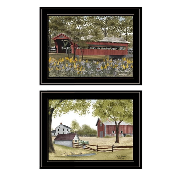 TrendyDecor4U The Spring House 2-Pc Vignette By Billy Jacob Wall Art V622-704G