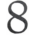 thumbnail image 2 of Spanish Rustic Hammered Wrought Iron Address Number 4 inch 8 (Black), 2 of 3