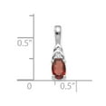 thumbnail image 3 of Real 14kt White Gold Garnet and Diamond Pendant; for Adults and Teens; for Women and Men, 3 of 3