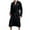 Black, variant on Men's Long Sleeve Satin Bath Robe High Waisted Sleepwear Silk Long Robes Summer Thin Fall Soft Sleeping House Comfy Satin Black X-Large