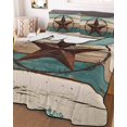 thumbnail image 3 of Quilts Twin XL Size, Texas Star Soft Comforter Bedding Set for Bed, Country Teal Brown Farmhouse Wooden Lightweight Quilted Bedspread with Pillow Cover(2 Pieces) for All Season, 68x98 Inch, 3 of 6
