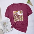 thumbnail image 1 of Fiudx Ofertas Relámpago Blusas con Estampado de Flores para Mujer Top de Manga Corta con Cuello Redondo, 1 of 4