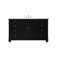 thumbnail image 3 of Elegant Decor Wesley 60" Solid Wood Steel Single Bathroom Vanity Set in Black, 3 of 8