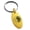 Gold, variant on Stainless Steel Blazing Sun Yin Yang Engraved Small Oval Charm Keychain Keyring