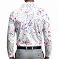 thumbnail image 4 of Men's Golf Polo Shirt Paint Splatter Print Short Sleeve Moisture Wicking Tee Casual Slim Fit Performance Sports Top, L, 4 of 4