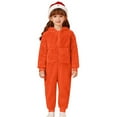 thumbnail image 3 of JAJAHO Boys Girls Hooded Jumpsuit Flannel Winter Warm Soft Onesie With Pockets For Toddler Kids Playwear 1-12 Years Trendy One-Pieces, 3 of 8