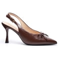 thumbnail image 4 of Women's Pointed Toe Slingback Heels Bowknot Kitten Heel Pumps Classic Slip-on Dress Shoes for Office Party Wedding, 4 of 6