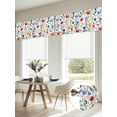 thumbnail image 6 of Colorful Poppies Valances for Windows, Orange Blue Flowers Leaves Light Filtering Kitchen Curtains, Rod Pocket Window Valance Curtains for Living Room Bedroom, 42" W x 18" L, 2 Panels, 6 of 9