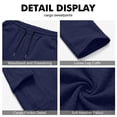 thumbnail image 7 of VV AVEORS Cargo Sweatpants For Women Baggy Drawstring Waist Hiking Pants Lightweight Y2k Athletic Joggers With Pockets Navy XL, 7 of 7