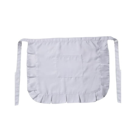 

Jygee Polyester Apron Solid Color Replacement Cute Lace Kitchen Restaurant Coffee House Maid Costume Waitress Half Aprons White