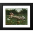 thumbnail image 2 of Anna Nordgren 24x19 Black Modern Framed Museum Art Print Titled - A Girl in a Meadow, 2 of 5