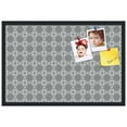 thumbnail image 2 of PinPix 30x20 Custom Cork Bulletin Board  Poster Board Has a Fabric Style Canvas Finish, Framed in Grey and White Graphic Lava Pattern, by ArtToFrames (PinPix-231), 2 of 5