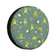 thumbnail image 1 of DouZhe Waterproof Spare Tire Cover, Funny Cute Yoga Frogs Prints Adjustable Wheel Covers Fit for Jeep Trailer RV SUV Car, 17 inch, 1 of 7