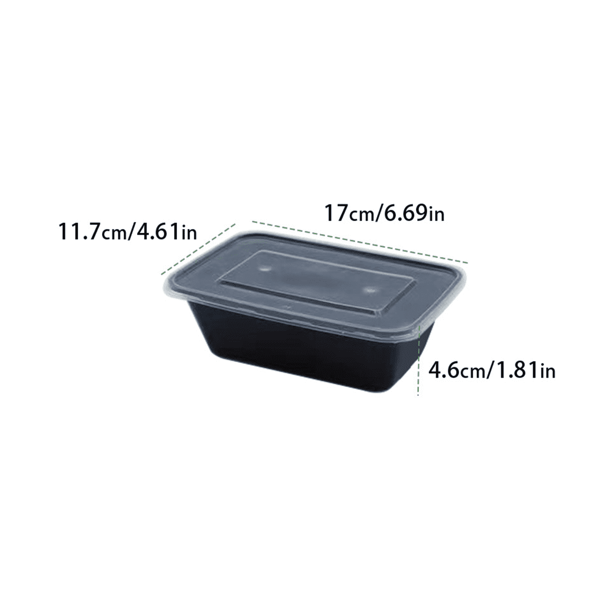 50-Pack Meal Prep Containers Reusable To-Go Food Containers Plastic Bento Boxes Food Storage Lunch Box