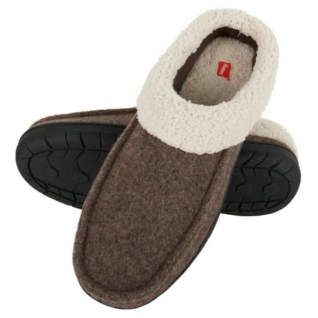 

Hanes Men s Felt Clog Slipper Shoe - Memory Foam Indoor Outdoor Sole