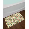 thumbnail image 2 of Vegetable Bath Mat, Vegetarian Cartoon Arrangement Pickle Onion and Tomatoes on Off White Backdrop, Plush Bathroom Decor Mat with Non Slip Backing, 29.5" X 17.5", Multicolor, by Ambesonne, 2 of 2