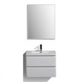 thumbnail image 2 of Eviva Glazzy 28" Wall Mount Modern Bathroom Vanity Set with Integrated White Acrylic Sink (High Glossy White), 2 of 6