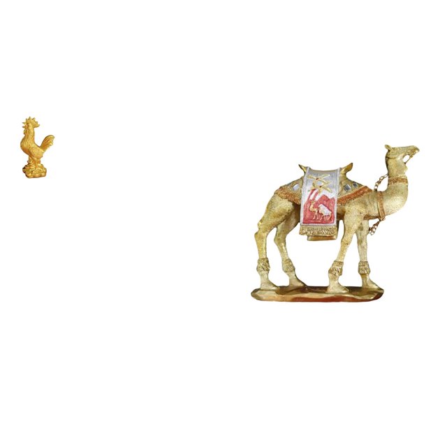 Figura decorativa de pollo, estatua de camello, adorno de escritorio de resina, animal coleccionable, ideal para regalar o decorar la oficina o el