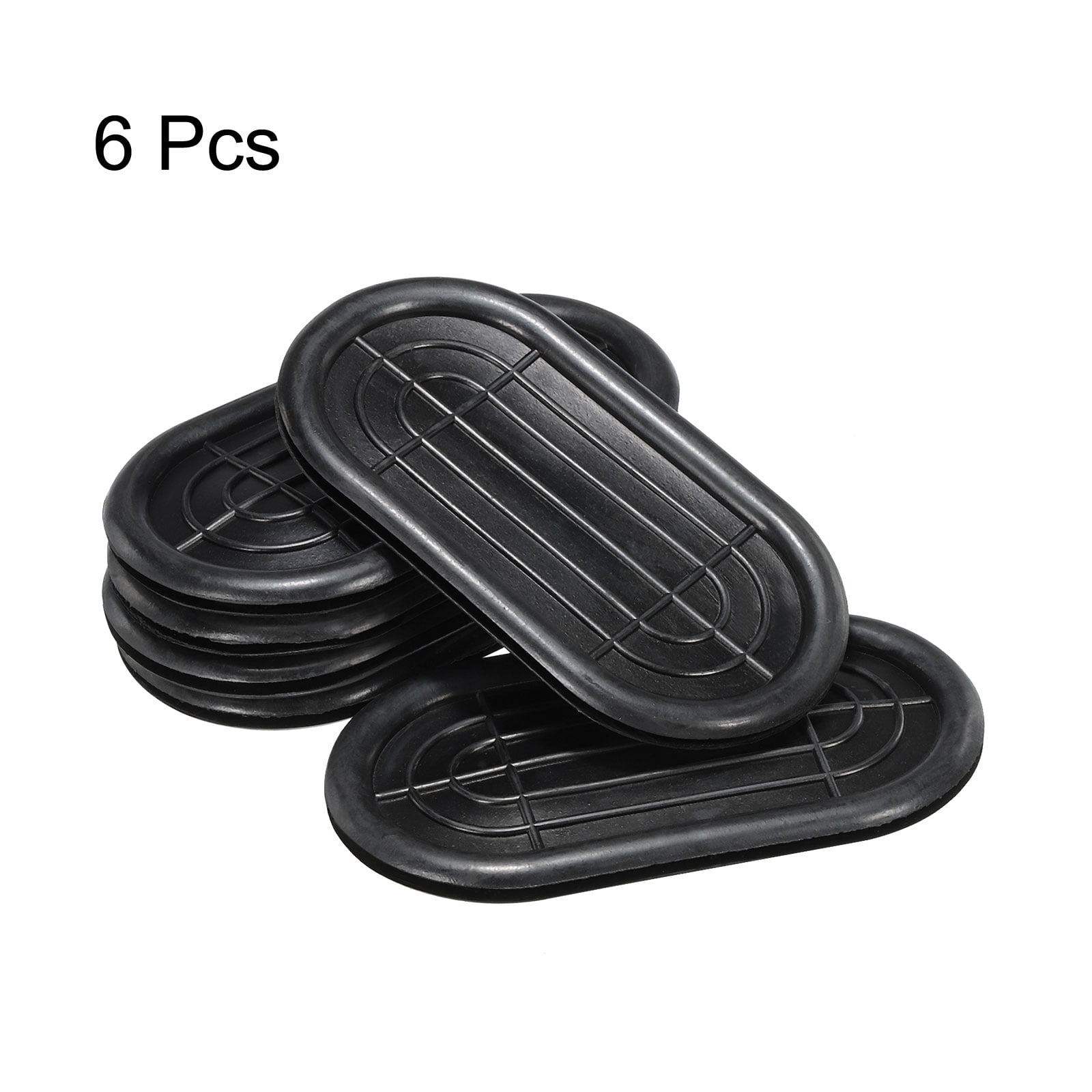 Uxcell Rubber Grommet Mount Size 80 x 160mm Oval Double-Sided for Wire Protection, Pack of 6