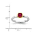 thumbnail image 4 of 1/2 Carat (ctw) Lab-Created Ruby Ring in Sterling Silver With Gold Plating, 4 of 4