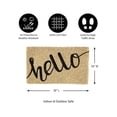 thumbnail image 5 of Evergreen Hello Debossed Woven Indoor Outdoor Natural Coir Doormat 30 x 18" Multicolored, 5 of 7