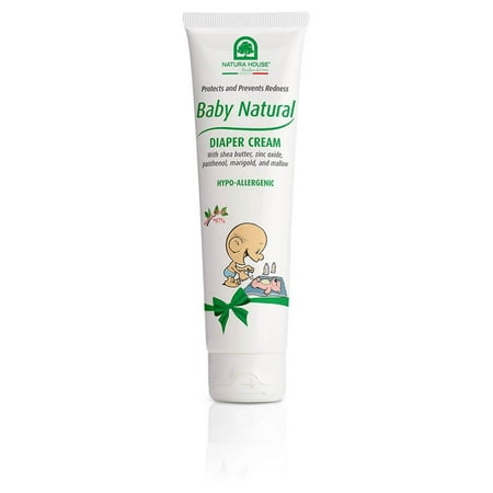 Natura House Baby Natural Diaper Cream - Light Natural Fragrance â?? Prevents Redness â?? Free From Harmful Substances â?? 97% Natural Origin, Made in Italy â?? Hypoallergenic, Dermatologist Tested, (Best Diapers To Prevent Diaper Rash)