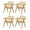 Walnut wood color, variant on Kithkasa Rattan Dining Chairs Set of 2, Modern Mid Century Dining Chairs with Arms for Bedroom, Living Room, Reading Room, Dark Brown