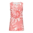 thumbnail image 4 of Nrmvnmi Plus Size Tank Tops for Women V Neck Sleeveless Tie Dye Shirt Casual Summer Solid Color Oversized Tanks Mothers Day Gifts, 4 of 5