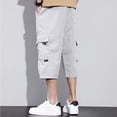 thumbnail image 5 of Zylarhe Men's Shorts, Men's Over The Knee Shorts Elasticated Pocket Slacks 8 Mens Shorts GY1 XXXXL, 5 of 5