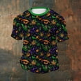 thumbnail image 3 of BRGZLK Men's Short Sleeve Carnival Printed Loose Elastic Fitness Non Positioning Printed Crew Neck Top Graphic Tee Casual Loose Fit Vacation 2026 Holiday Clothes, 3 of 4