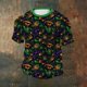 thumbnail image 5 of Ceisia Men's Loose Fit Mardi Gras Stripe T-shirt Short Sleeve Round Neck Casual Daily Summer Tee Tops Purple XXXXL Gifts, 5 of 5