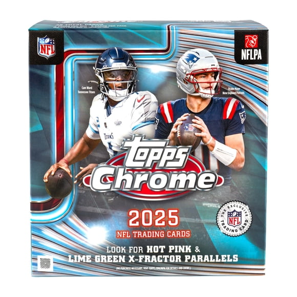 2025 Topps Chrome NFL Football Trading Cards Mega Box
